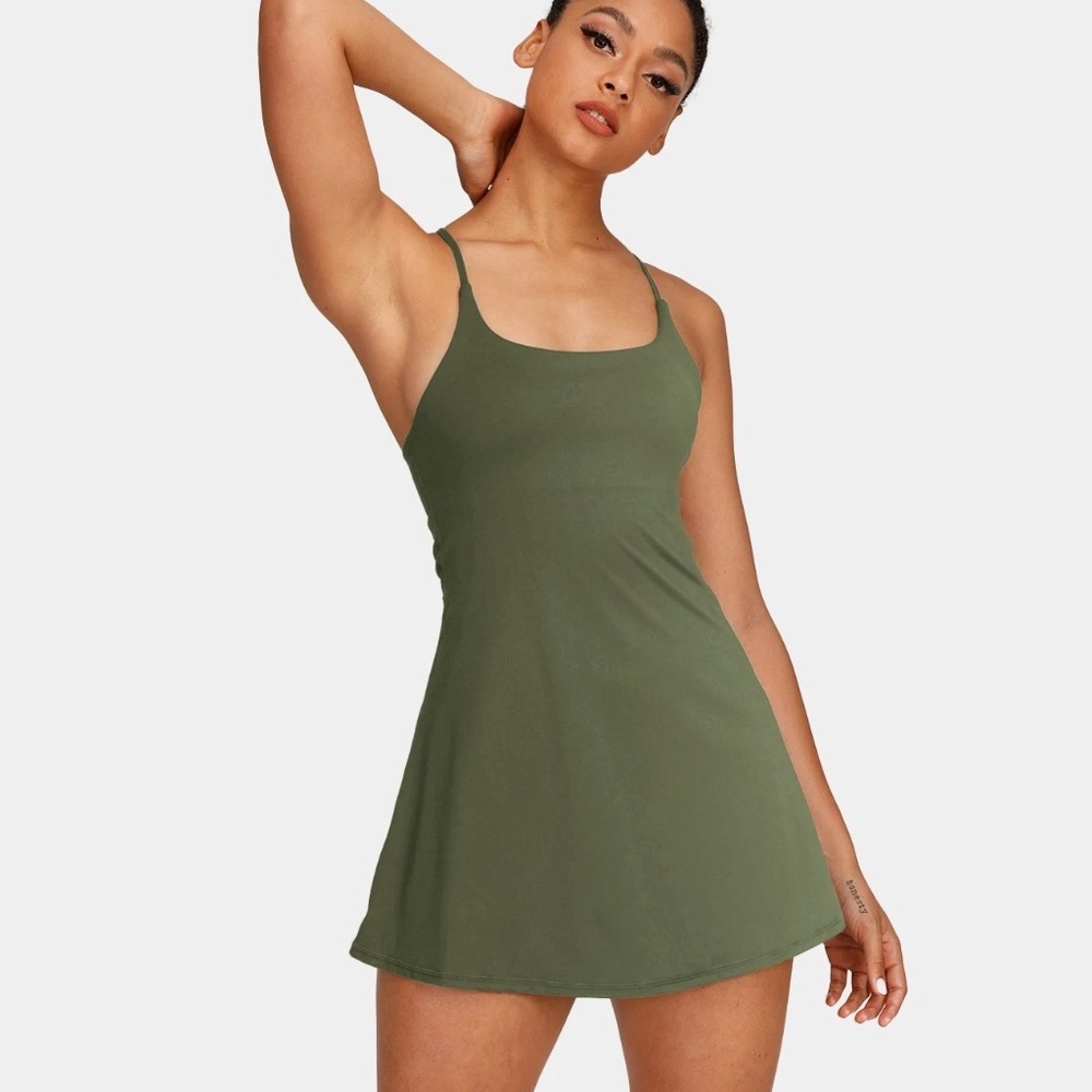 HALARA In My Feels Everyday Dress-Wannabe, Moss Green, SIZE 1X